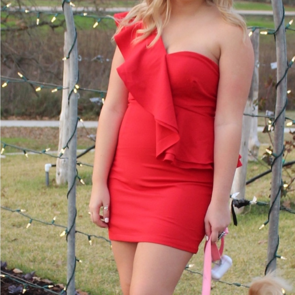 Red semi formal dress